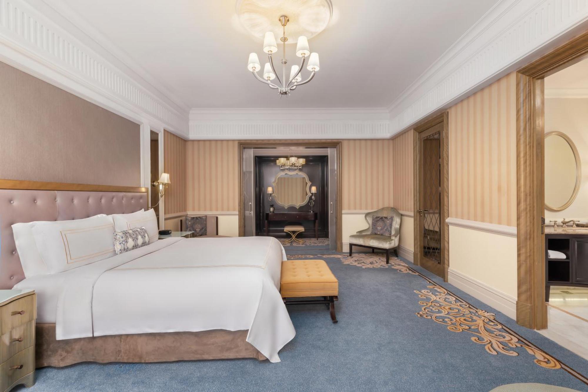 الحبتور بالاس دبي،أحد فنادق ومنتجعات إل إكس آر المظهر الخارجي الصورة A bedroom at the hotel